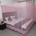 Plain Mosquito Net for Queen Size Bed | Premium Soft Fabric | Queen Bed | Fine Mesh | Breathable Design | Easy to Wash, Fold &amp; Store(Pink, Queen Bed (6x7))