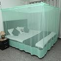 Plain Mosquito Net for Queen Size Bed | Premium Soft Fabric | Queen Bed Fine Mesh | Breathable Design | Easy to Wash, Fold &amp; Store (Green, Queen Bed (6x7))