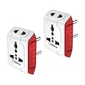 Embox 3 Pin 240V Multiplug Sockets | Multi Plug Adapter with LED Indicator | Supports 2-Pin&amp;3-Pin Plugs | 3 Pin Plug Socket Home&amp;Office Appliances | (Pack of 2)