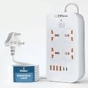 Embox Extension Board with USB Type C | Extension Board with Switches Spike Guard 4 Universal Sockets 2500W Extension Cord | Safety Shutter LED Indicator, 2meter