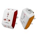 Embox Multi Plug Adapter with USB Ports Type C & A | Universal 2-Pin Plug Socket | Multi USB Charger Adapter Compact Fast Charging Power Adapter Plug for Phones, Tablets & Devices Pack of 2
