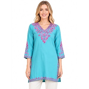 Embroidered Chikankari Kurti with Kashmiri Aari Work