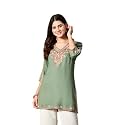 Embroidered Chikankari Kurti with Kashmiri Aari Work