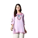 Embroidered Chikankari Kurti with Kashmiri Aari Work