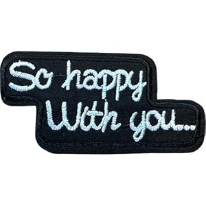embroiderediron-on patch diy clothes sticker trim embellishments applique happy with you