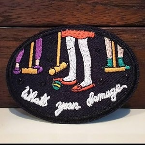 embroiderediron-on patch diy clothes sticker trim embellishments applique whats your damage
