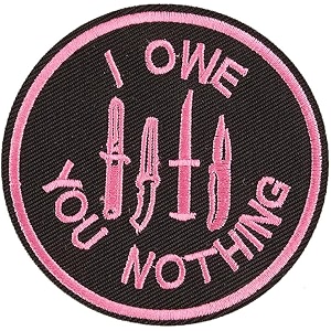 embroiderediron-on patch diy clothes sticker trim embellishments applique i owe you nothin