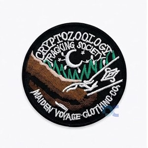 embroiderediron-on patch diy clothes sticker trim embellishments applique black circle zoology