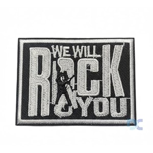 embroidered patch iron-on patch diy clothes sticker trim embellishments applique we will rock you