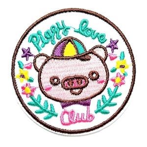 embroidered patch iron-on patch diy clothes sticker trim embellishments applique cute pig