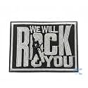 Embroidered Patch, Iron-on Patch DIY Clothes Sticker Trim Embellishments Applique (We Will Rock You)