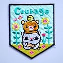 1 PC Cute Colorful Embroidered, Iron-on Patch Cloth Sticker Trim Embellishments DIY Applique (Courage)