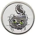 Embroidered Patch, Iron-on Patch DIY Clothes Sticker Trim Embellishments Applique (Cute Grey Cat)
