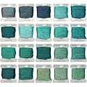 Embroidery Floss bobbins - Cross Stitch Threads - Friendship Bracelets Floss - Crafts Floss - 20 Bobbins Per Pack Embroidery Floss, Aquamarine Gradient