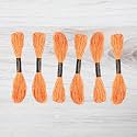 Embroidery Floss Pack – 6 Skeins, 8.7 Yards Each – Mango Orange Embroidery Floss for Needlework, DIY Bracelets, Crafting, Weaving