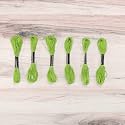 Embroidery Floss Pack – 6 Skeins, 8.7 Yards Each – Grass Green Embroidery Floss for Needlework, DIY Bracelets, Crafting, Weaving
