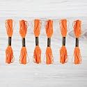 Embroidery Floss Pack – 6 Skeins, 8.7 Yards Each – International Orange Embroidery Floss for Needlework, DIY Bracelets, Crafting, Weaving