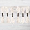 Embroidery Floss Pack – 6 Skeins, 8.7 Yards Each – Cream Embroidery Floss for Needlework, DIY Bracelets, Crafting, Weaving