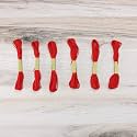 Embroidery Floss Pack – 6 Skeins, 8.7 Yards Each – Red Embroidery Floss for Needlework, DIY Bracelets, Crafting, Weaving