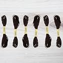 Embroidery Floss Pack – 6 Skeins, 8.7 Yards Each – Dark Brown Embroidery Floss for Needlework, DIY Bracelets, Crafting, Weaving