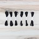 Embroidery Floss Pack – 6 Skeins, 8.7 Yards Each – Black Embroidery Floss for Needlework, DIY Bracelets, Crafting, Weaving