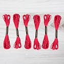 Embroidery Floss Pack – 6 Skeins, 8.7 Yards Each – Rose Red Embroidery Floss for Needlework, DIY Bracelets, Crafting, Weaving