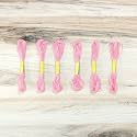 Embroidery Floss Pack – 6 Skeins, 8.7 Yards Each – Pink Embroidery Floss for Needlework, DIY Bracelets, Crafting, Weaving