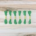 Embroidery Floss Pack – 6 Skeins, 8.7 Yards Each – Green Embroidery Floss for Needlework, DIY Bracelets, Crafting, Weaving