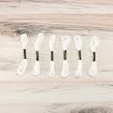 Embroidery Floss Pack – 6 Skeins, 8.7 Yards Each – White Embroidery Floss for Needlework, DIY Bracelets, Crafting, Weaving