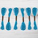 Embroidery Floss Pack – 6 Skeins, 8.7 Yards Each – Basic Blue Embroidery Floss for Needlework, DIY Bracelets, Crafting, Weaving