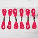 Embroidery Floss Pack – 6 Skeins, 8.7 Yards Each – Cranberry Embroidery Floss for Needlework, DIY Bracelets, Crafting, Weaving
