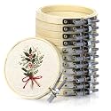 3 Inch 12Pcs Mini Embroidery Hoops, Small Round Hoop Rings, for Cross Stitch