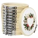 4 Inch 12Pcs Small Embroidery Hoops, Round Hoop Rings Bulk, for Cross Stitch