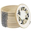 8 Inch 12Pcs Embroidery Hoops, Round Hoop Rings Bulk, for Cross Stitch & Crafts