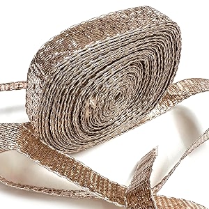 embroiderymaterial gota laces borders material for dresses clothes apparels saree blouses making purpose light rose gold 9 meter