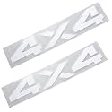 EmbRoom 2 Pcs 6.5 Inch 4x4 Decals Stickers fit for Auto, Wall, Laptop, Phone, Truck, Cars (White)
