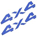 EmbRoom 2 Pcs 6.5 Inch 4x4 Decals Stickers fit for Auto, Wall, Laptop, Phone, Truck, Cars (Blue)