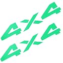 EmbRoom 2 Pcs 6.5 Inch 4x4 Decals Stickers fit for Auto, Wall, Laptop, Phone, Truck, Cars (Green)
