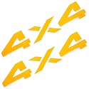EmbRoom 2 Pcs 6.5 Inch 4x4 Decals Stickers fit for Auto, Wall, Laptop, Phone, Truck, Cars (Yellow)