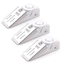 EMDMAK Door Stop Alarm with 120DB Siren Door Stop for Home &amp; Travel (White) (Pack of 3)