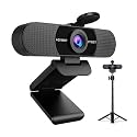 EMEET C960 Webcam with Tripod, 1080P Webcam with Mic, Adjustable Height