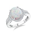 Emerald/Sapphire/Ruby/Tourmaline Rings for Women, 925 Sterling Silver Gemstone Engagement Anniversary Ring Big 6.5-8.5 Carat Birthstone Ring, Size 6 to 10 (Send Gift Box)