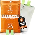 Emergency Fire Blanket 40"x40" (1-Pack) – Fireproof Survival Blanket for Home, Kitchen, RV &amp; Camping – Smothers Grease &amp; Electrical Fires – Reusable, Pet &amp; Family Safe Fire Safety Gear