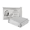 Emergency Mylar Thermal Blankets | Emergency Kit Roadside First Aid Kit Travel | Hiking Gear Camping Outdoor Sleeping Insulated - Silver by Marathon Housewares