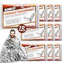 10-Pack Emergency Mylar Blankets, Thermal Space Blankets