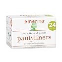 Emerita Natural Cotton Ultra Thin Pantiliners, Individually Wrapped, 24 Count