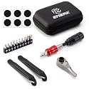EMERK Bike Repair Tool Kit with Ratchet Wrench, 10 Bits & 2 Tire Levers