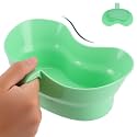 Emesis Basin with Wide Mouth & Handle - Bed Mouthwash Cup Kidney Shape Large with Handle, Patient Toothbrush Cup BPA-Free Plastic Vomit Cup for Elderly Bedridden Patients and Teeth Cleaning