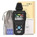 EMF Meter Radiation Detector,5-in-1 EMF Detector,Magnetic Field & Radio Frequency Detector for EF MF RF Temperature Humidity,EMF Reader for Home,Office EMF Inspections and Ghost Hunting
