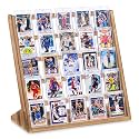 Emfogo Trading Card Display Stand, 5 Tier Graded Sports Card Display, Brown